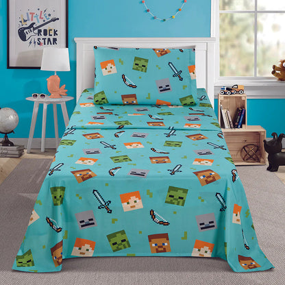 Minecraft Twin Bedsheet Set Pillowcase