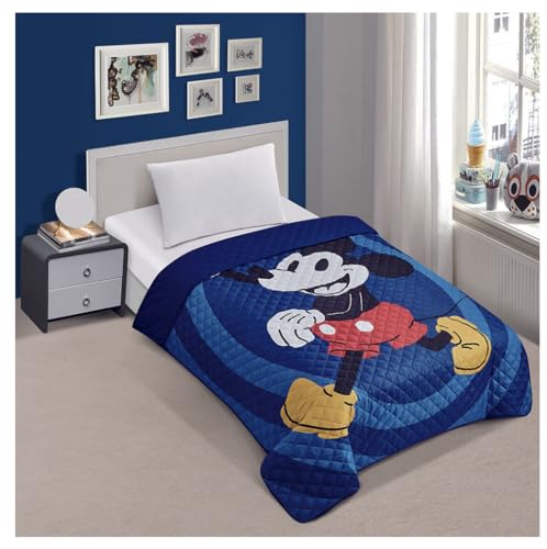 Classic Mickey Mouse Twin Quilted Bedspread