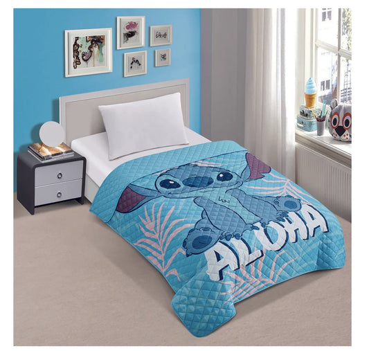 Lilo & Stitch Twin/Full Quilted Bedspread Aloha