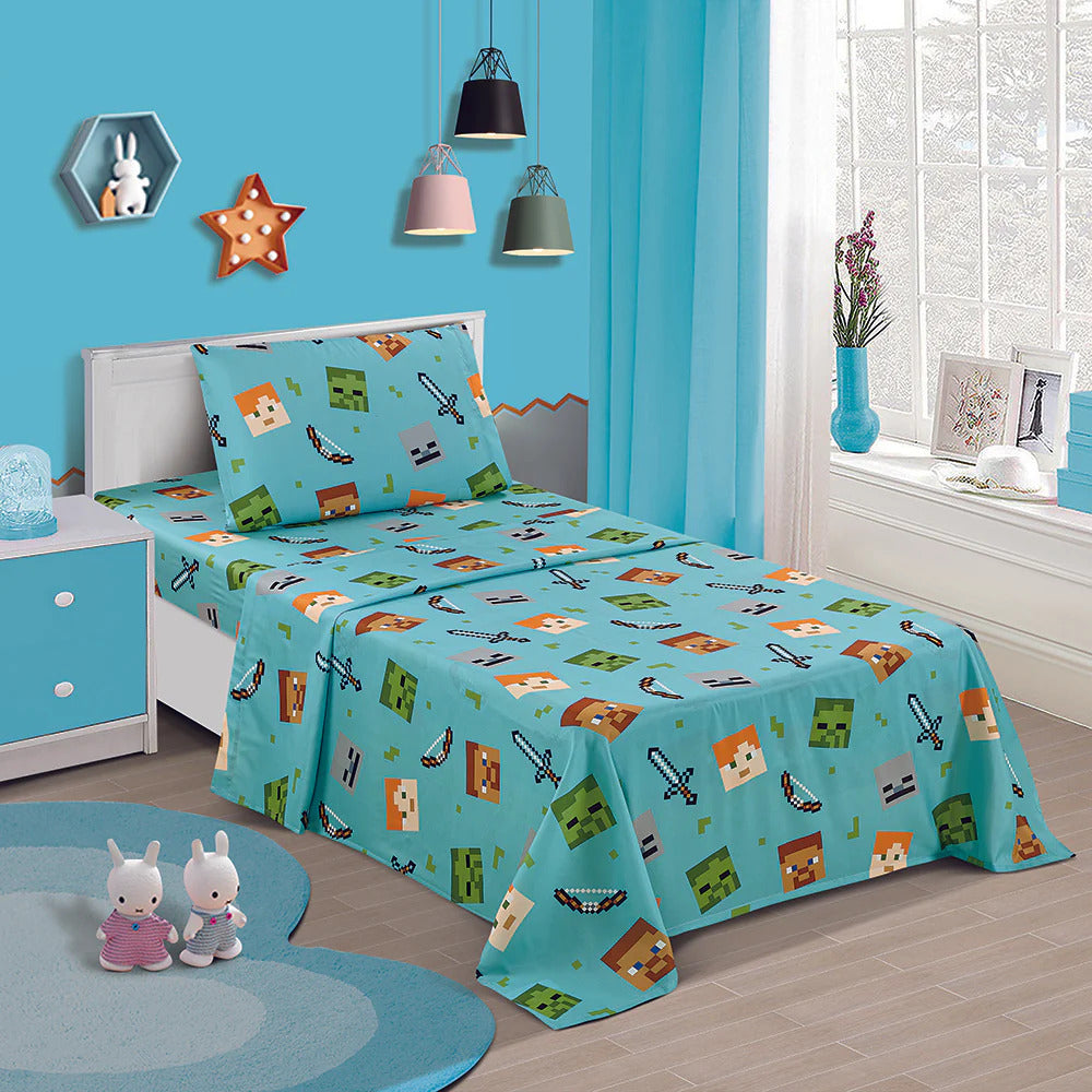 Minecraft Twin Bedsheet Set Pillowcase