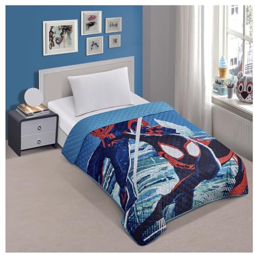 Spiderman Miles Morales Twin Quilted Bedspread