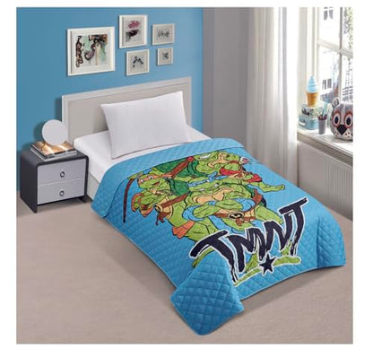 TMNT Teenage Mutant Ninja Turtles Twin Quilted Bedspread