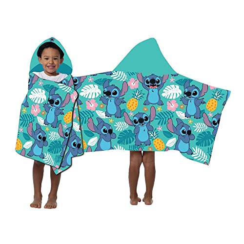 Disney Stitch Silk Touch Flannel Hooded Towel