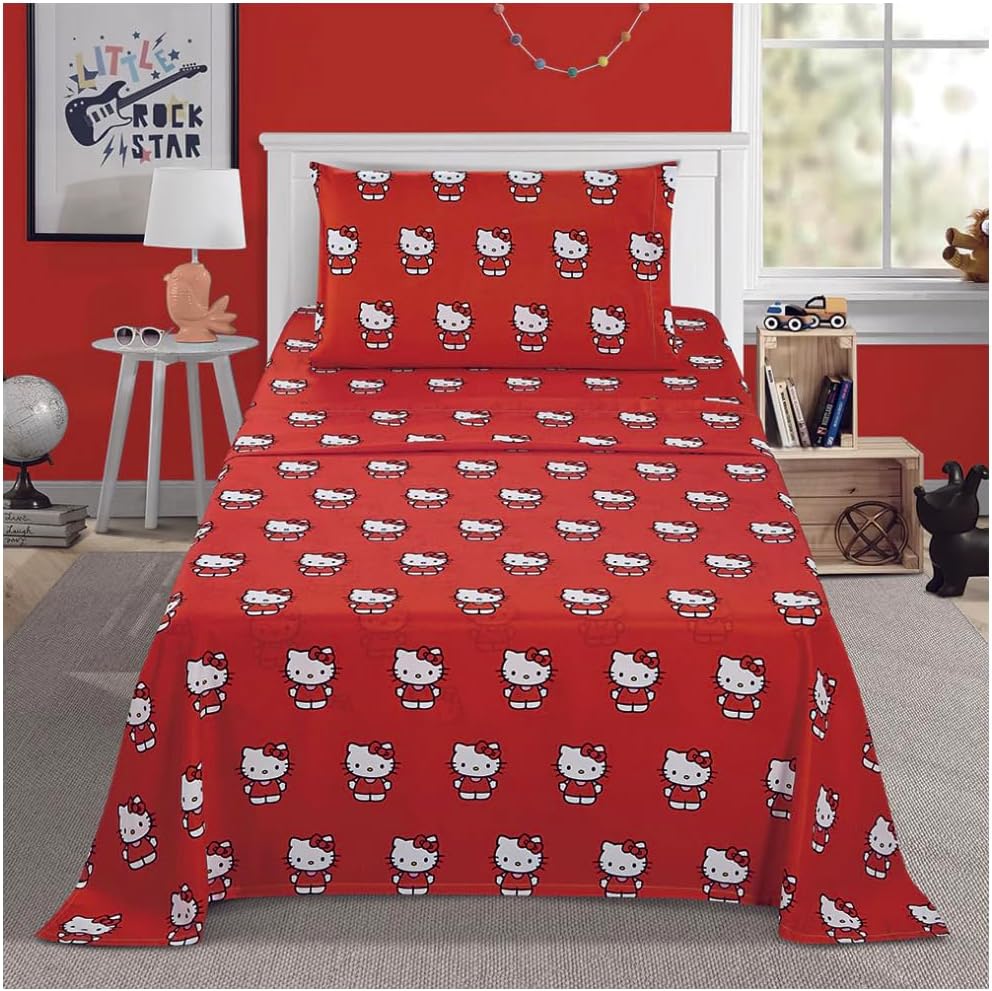 Hello KittyTwin Size Bed Sheet Set 3 Pieces