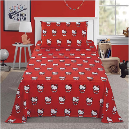 Hello KittyTwin Size Bed Sheet Set 3 Pieces