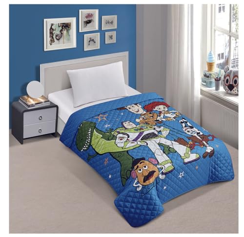 Toy Story Twin Quilted Bedspread Fairground Stars